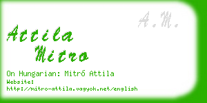 attila mitro business card