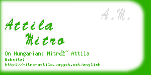 attila mitro business card